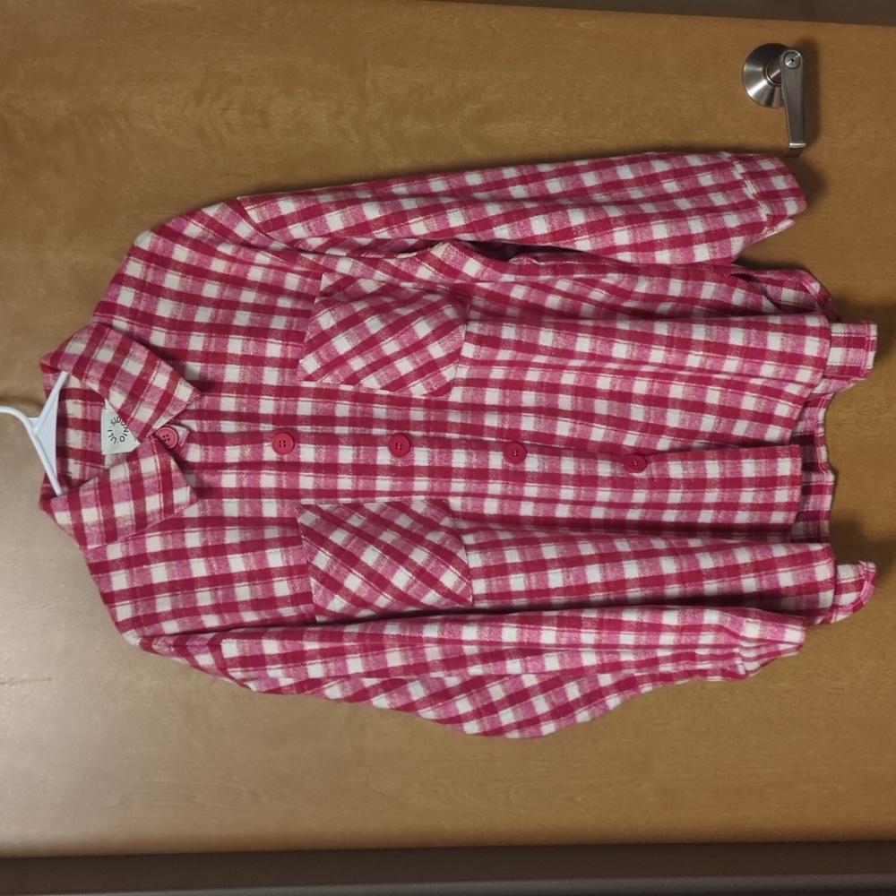 Lili Sidonio Flannel Button-Up - Bold Red Buttons - Plaid - Plush - Cabin Core